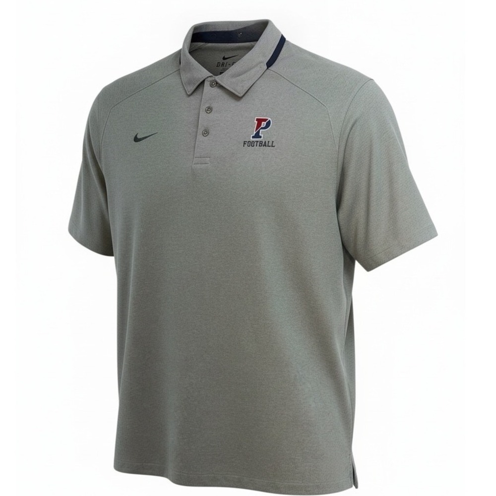 Nike Dri-FIT University of Pennsylvania Football Logo Polo Mens XXL Gray (V11)